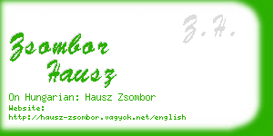 zsombor hausz business card